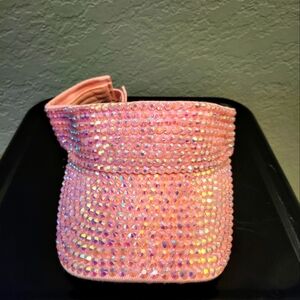 Pink Rhinestone Visor